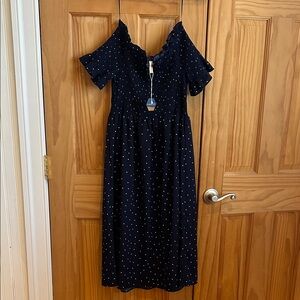 Maternity dress - Pinkblush Navy Polka Dot Midi
